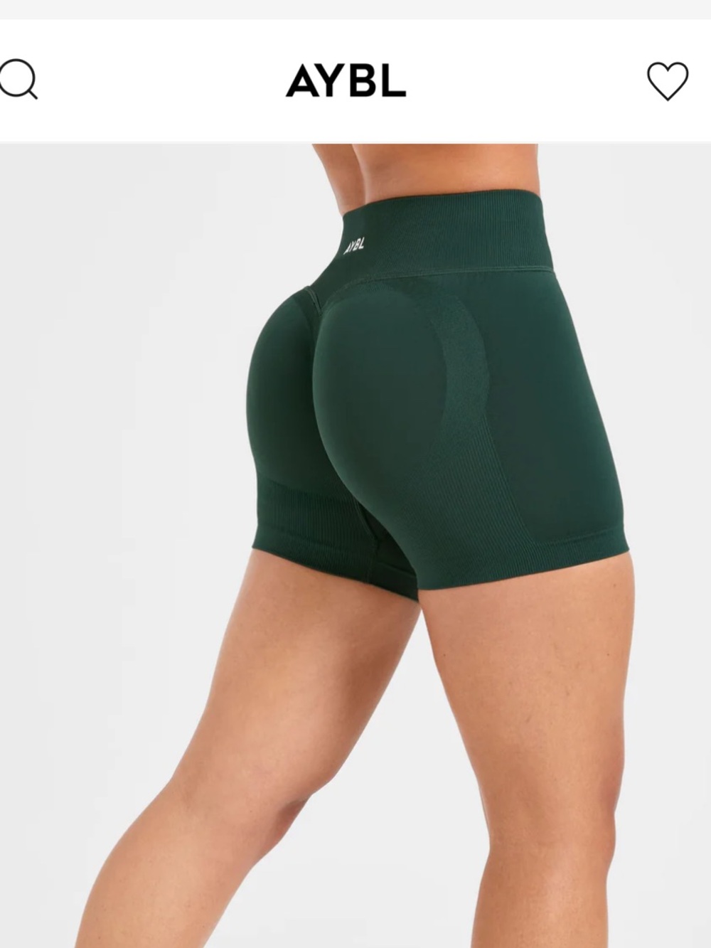 AYBL Seamless High-Waist Dark Green Bike Shorts